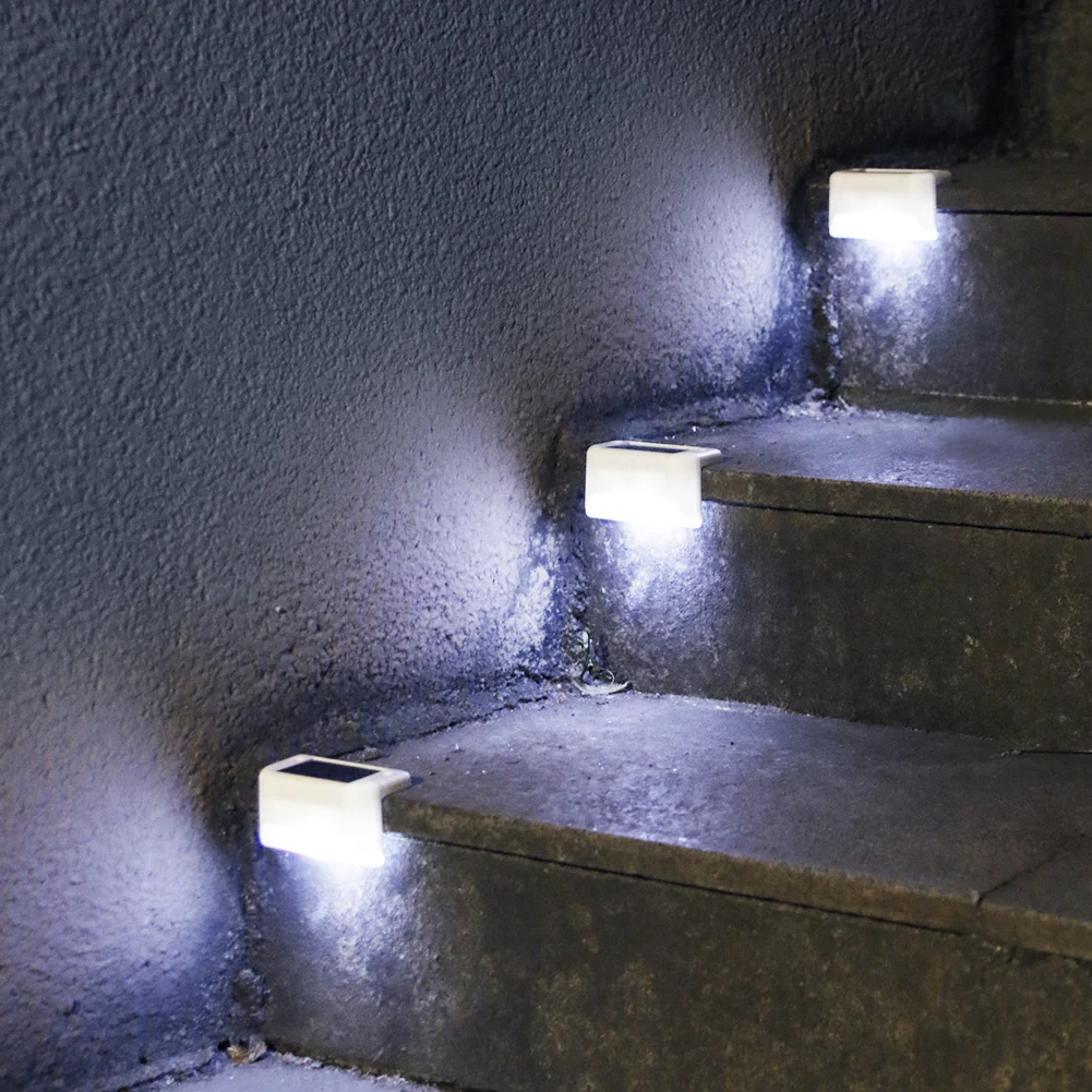 LED Solar Stair Fence Decor Lamp Outdoor Garden Light Pathway Yard Patio Steps Lamps Deck Floor Night | Лампы и освещение