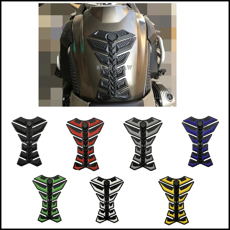 Универсальный Fishbone 3D мотоцикл газ масло защитная накладка на топливный бак