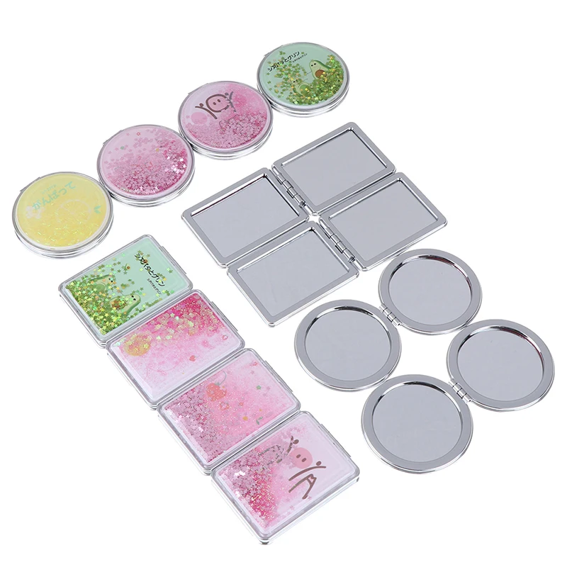 Прямоугольное/Круглое косметическое зеркало мини компактное карманное