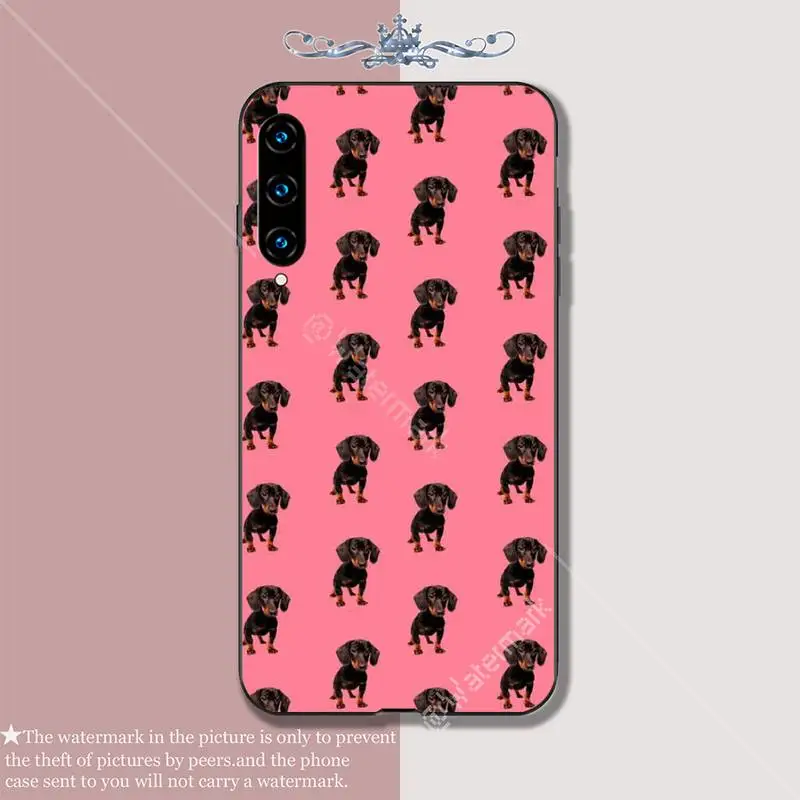 Чехол для телефона Dachshund Doxie Flower Dog щенок чехлы huawei y7 2019 mate 10 20 lite pro honor 9x Y9s funda