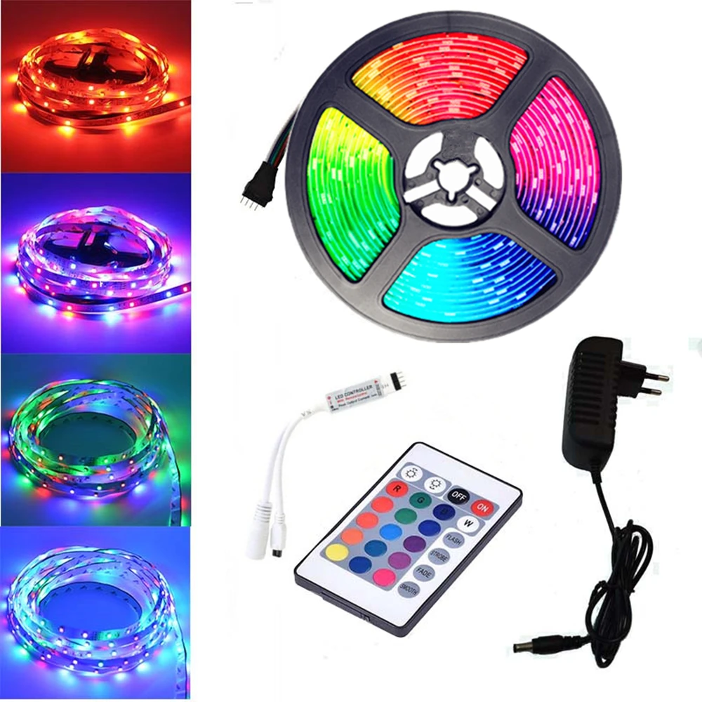 Водонепроницаемая светодиодная лента 2835 RGB 5/10/15 м 12 В постоянного