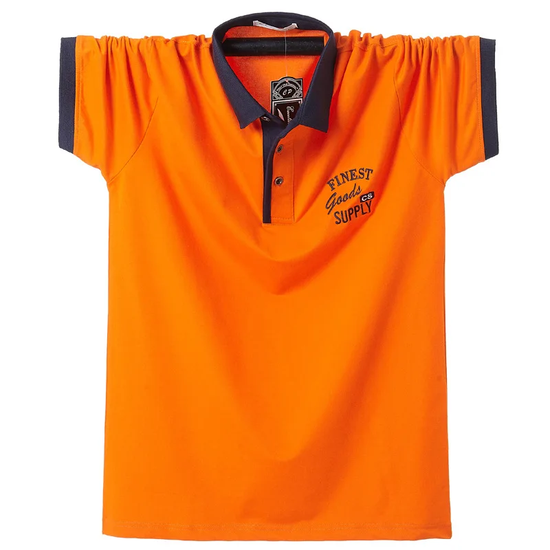 

Large Size M-6XL2021 Summer Youth Men's Casual Style Orange Navy Polo Shirt Men's Fashion Dark Red Gray Short Sleeve Polo Shirt