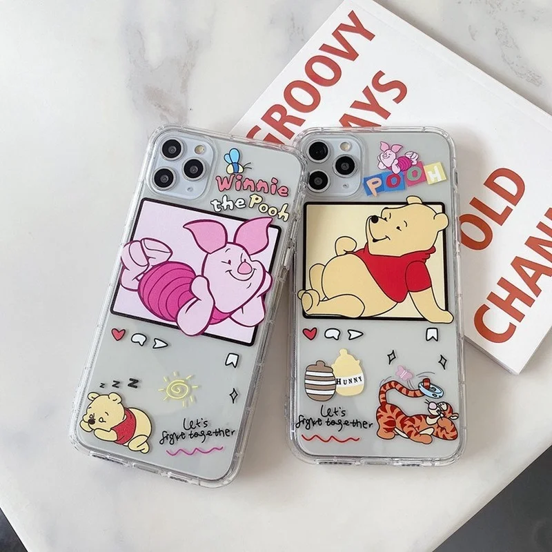 Чехол для телефона Disney с Винни-пухом IPhone X / XS XR 11 12/Pro/мультяшный милый стильный