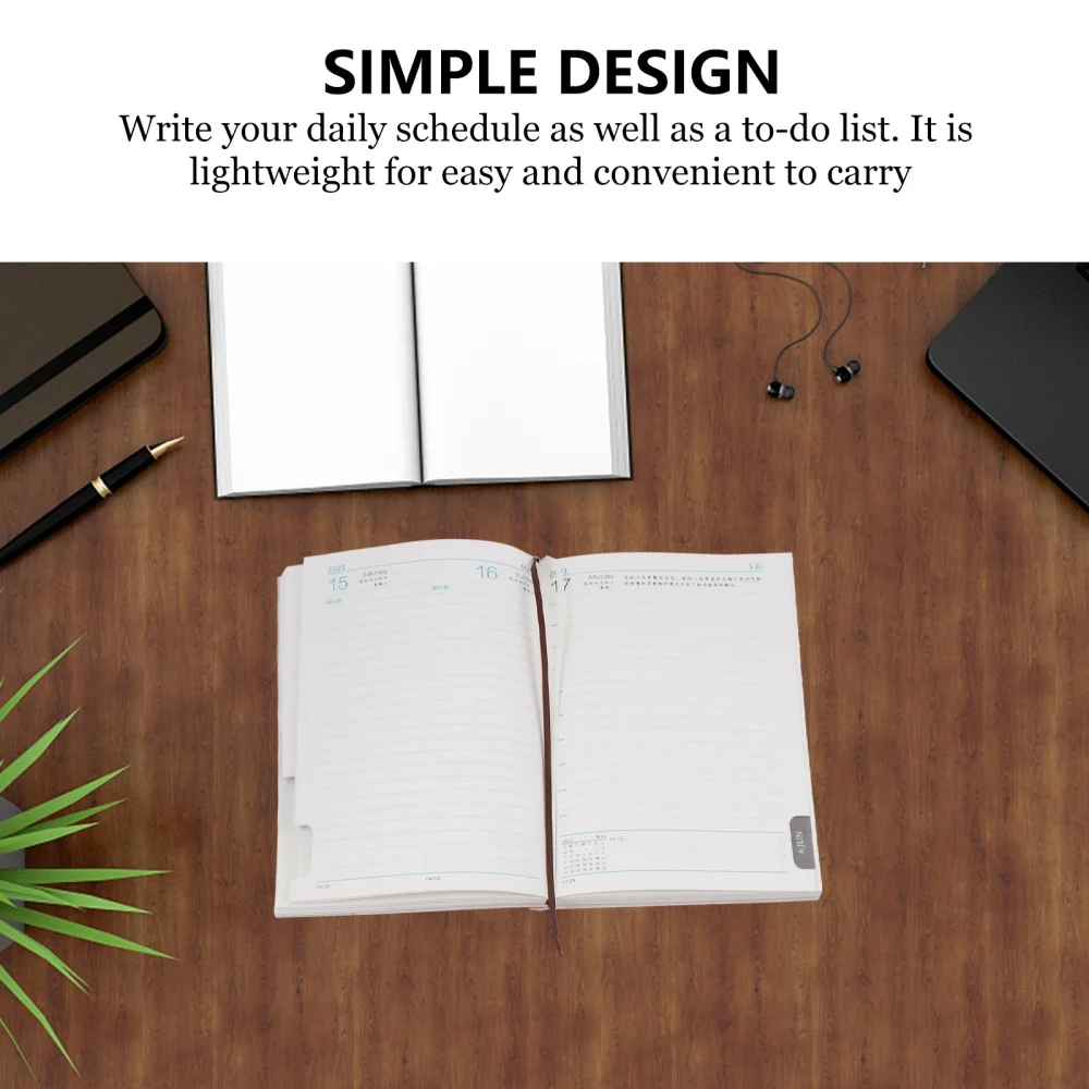 

1pc A5 2021 Planning Note Book Calendar Handbook Schedule Notebook for Student