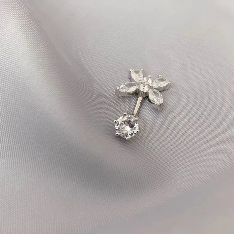 Серебряные кольца для пирсинга пупка с бабочкой 925 пробы украшение тела женщин