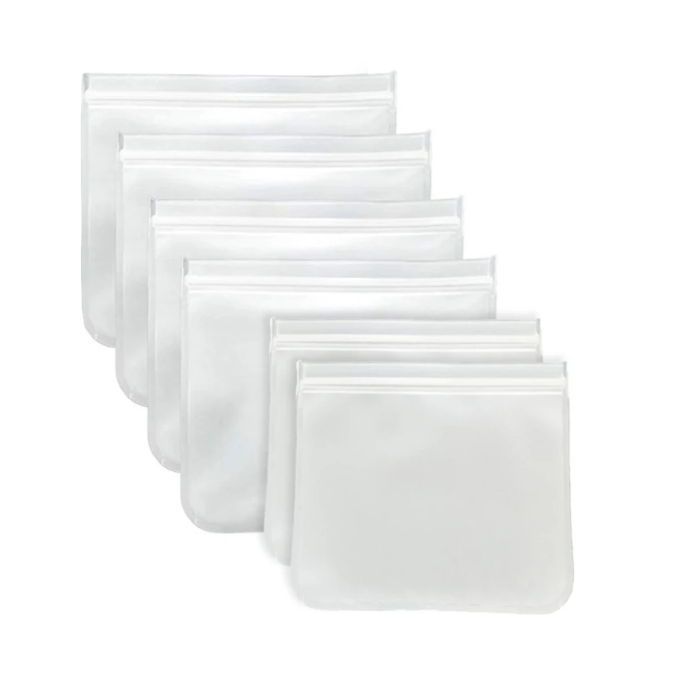 6 упаковок биоразлагаемых многоразовых мешков для хранения пакет морозильной