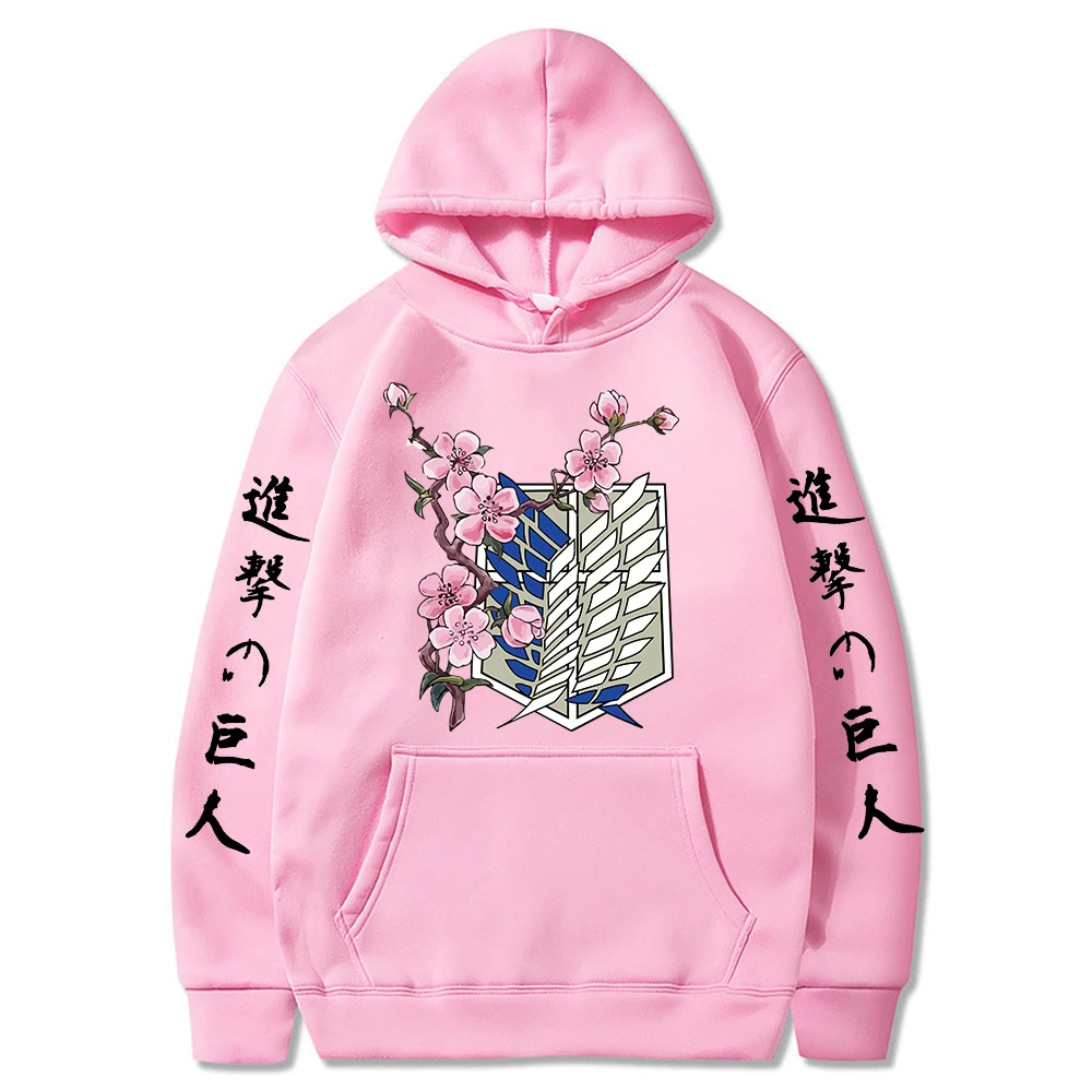 

2021 New Japan Anime Fashion Casual Anime Attack Giant Titan Print Long Sleeve Hoodie Men's and Women's Tops Harajuku Clothes