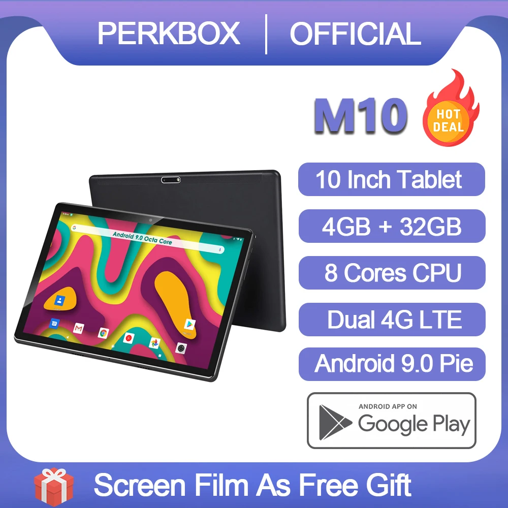 Новое поступление планшетов 10 дюймов Восьмиядерный 4 Гб RAM 32 ROM 4G FDD LTE 5.0MP камера