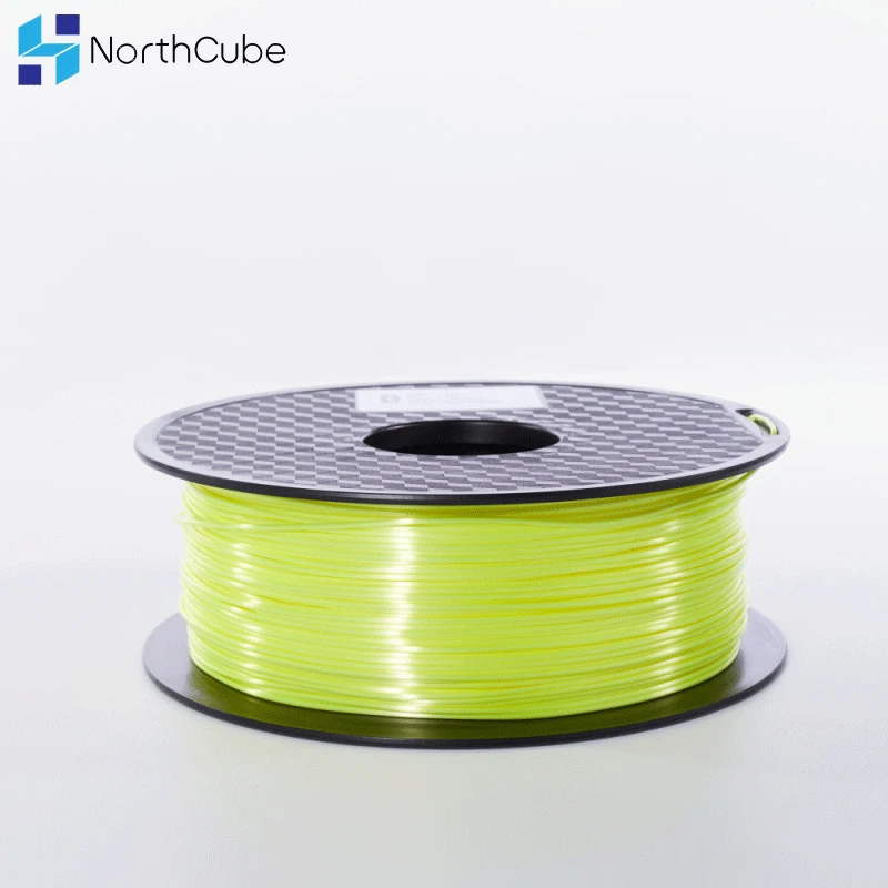 NorthCube 3D Printing Silk PLA Filament 3D Printer Filament 1.75mm 1KG Silk Like Series silk-yellow Color Filament