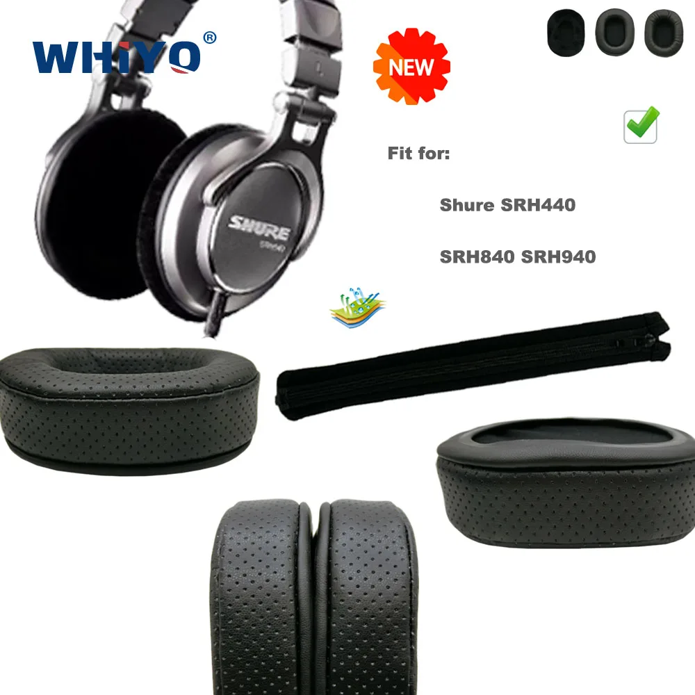 

Новые обновленные Сменные амбушюры для наушников Shure SRH440 SRH840 SRH940, Кожаная подушка, бархатный чехол для наушников