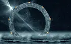 Шелковый постер с принтом Stargate in the Ocean, домашний Настенный декор