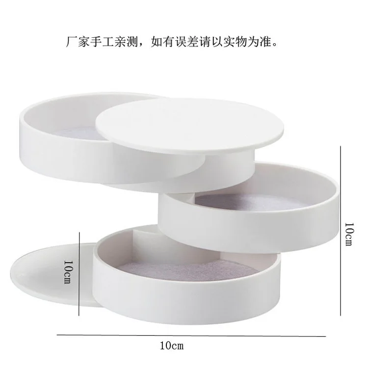

Jewelry Boxs Creative 4 Layers Hidden Plastic Container Bedroom Plastic Ring Multi-Function Storage Almacenamiento Home BY50SN