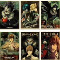 classic japanese anime death note retro posters art movie painting kraft paper prints home roombar decor wall stickers