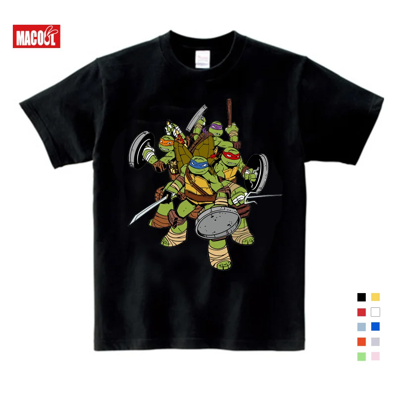 T-shirt black Детская футболка с принтом аниме; модные Забавные футболки для мальчиков; модная красная футболка с круглым вырезом для малышей - Цвет: T-shirt black