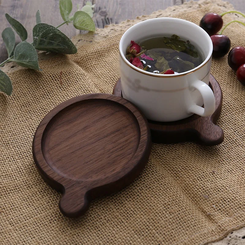 

Wooden Cup Coaster Beech Tea Coaster Potholder Coffee Cup Mat Square Round Solid Wood Coaster