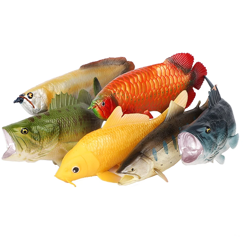 Wiben Sea Life Oncorhynchus модель серебро арована Карп моделирование животных экшн и