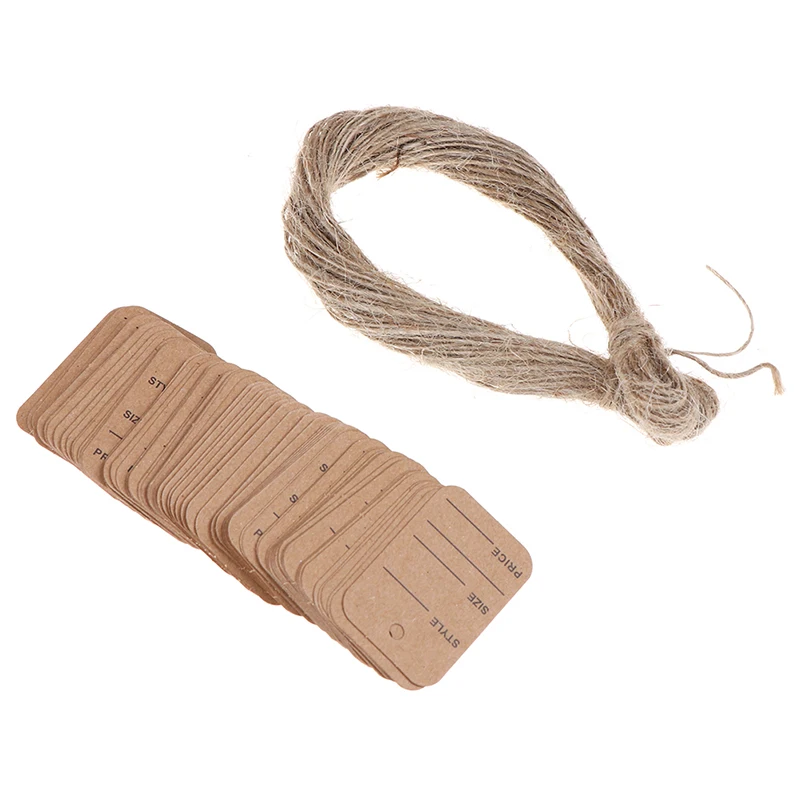 100 шт. бумажные бирки бирка из крафт бумаги этикетка для головы праздничная