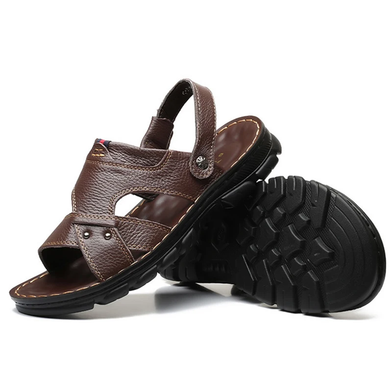 Сандалии для мужчин Летняя Новинка Уличная обувь Нескользящая подошва Дышащая