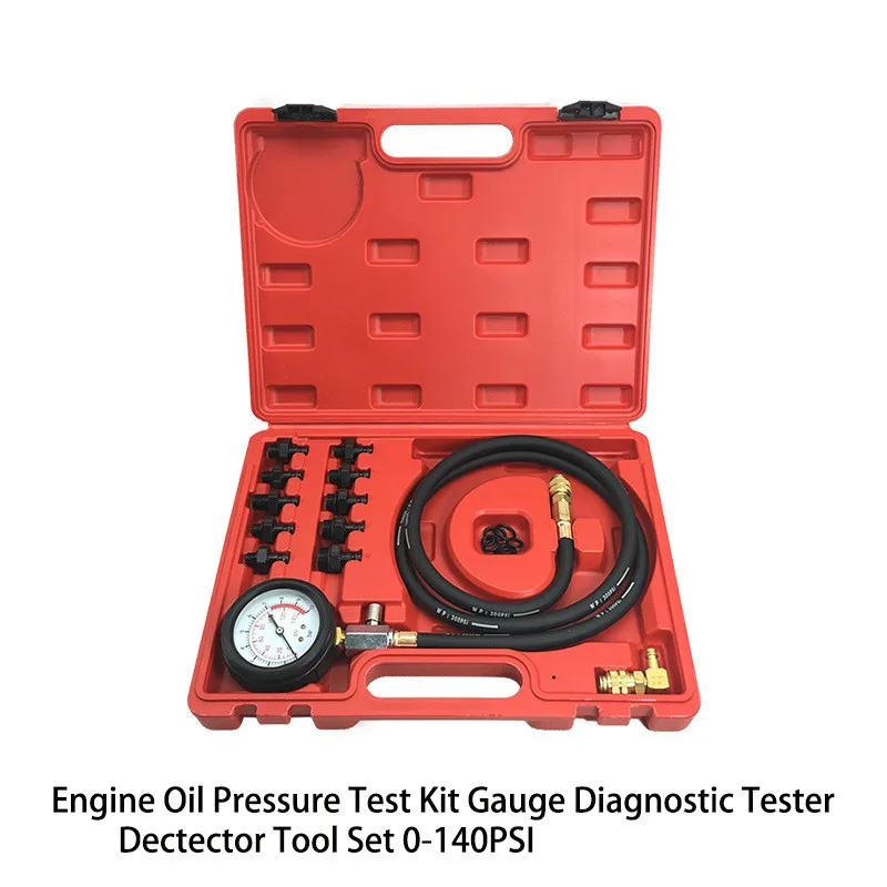 

Car Engine Oil Pressure Test Kit Gauge Diagnostic Tester Dectector Tool Set 0-140PSI Transmission Pressure Tester tool