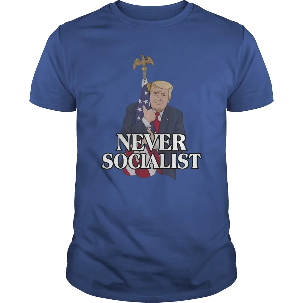 

Donald Trump Love The American Flag Never Socialist Women's T-shirt
