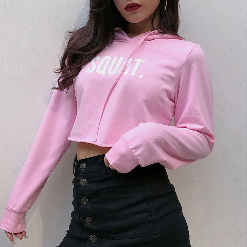 Толстовка с капюшоном Женская однотонная со шнуровкой на шнурке длинным рукавом