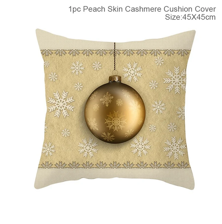 cushion cover 19 Рождественская Золотая Подушка, покрывало с рождеством, украшение для дома,, рождественские украшения, счастливый год,, Navidad, товары - Цвет: cushion cover 19