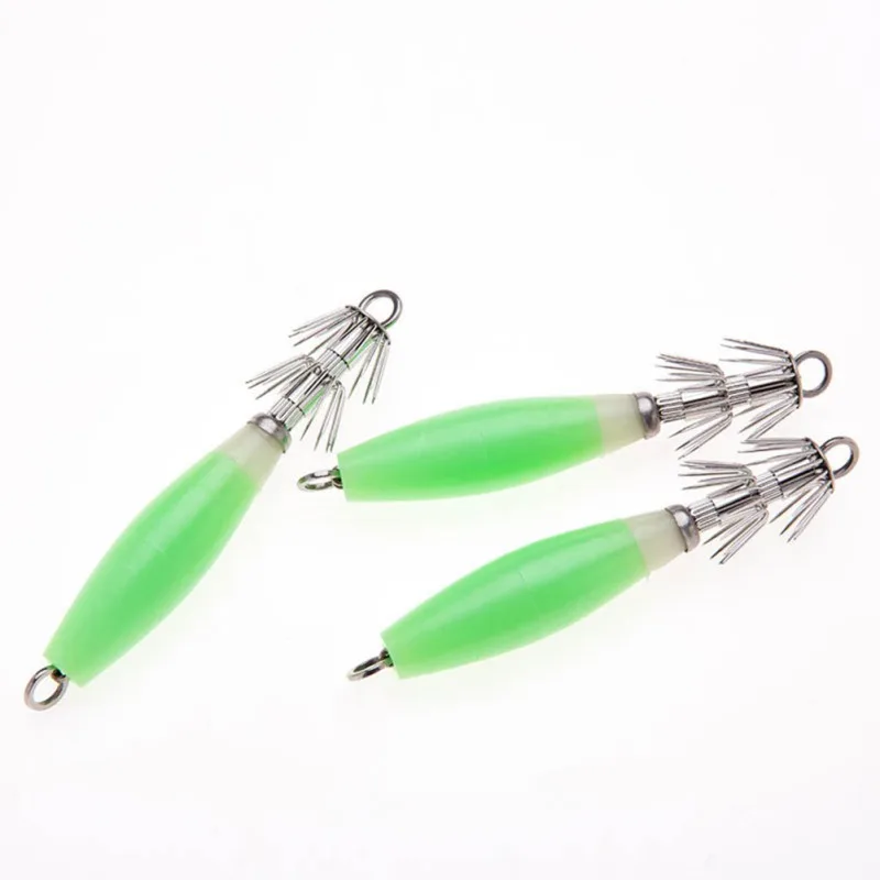 1 шт. светящаяся зеленая приманка-Крючок для кальмара рыболовная приманка