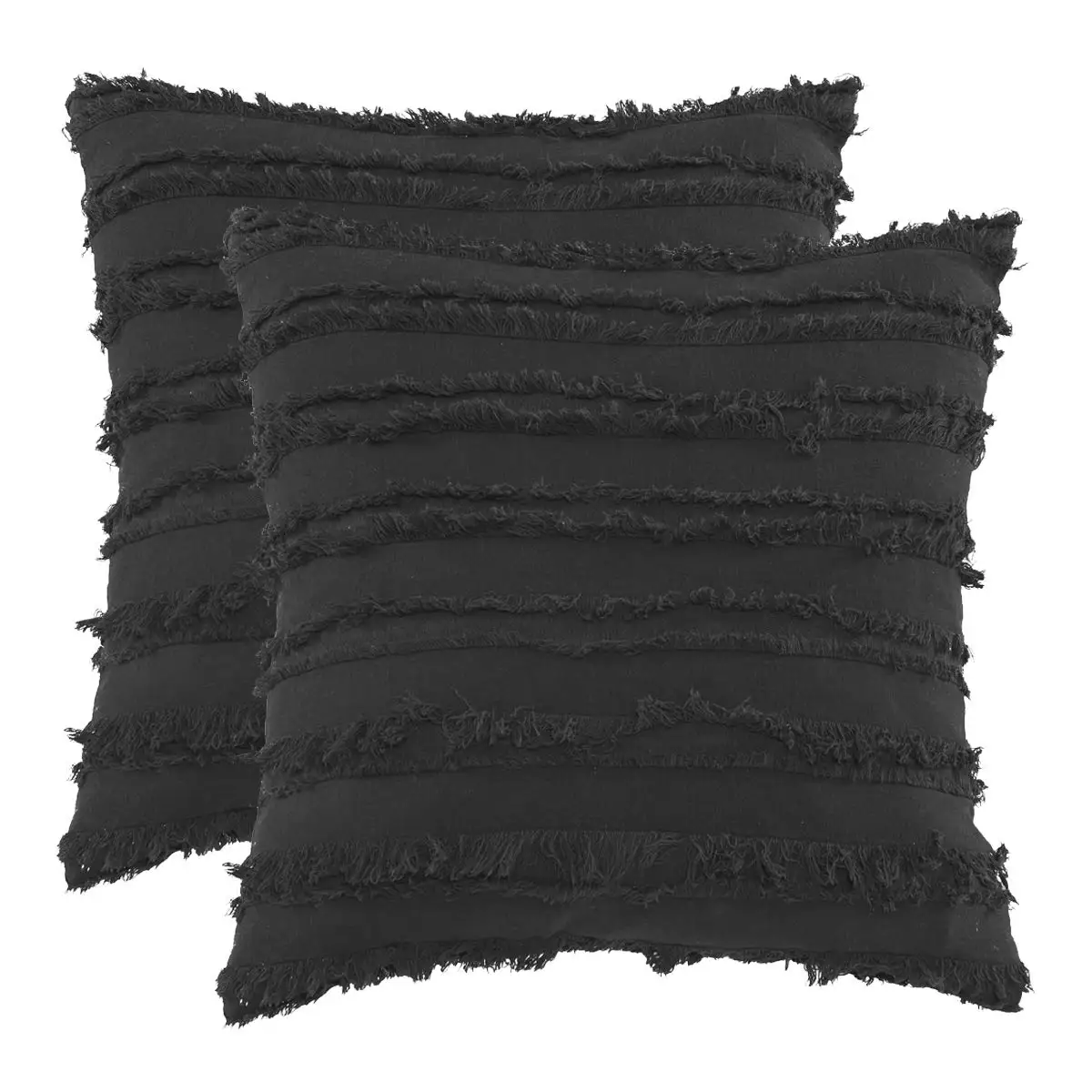 Квадратные черные наволочки 45 х45 2 упаковки белые декоративные для дивана желтые