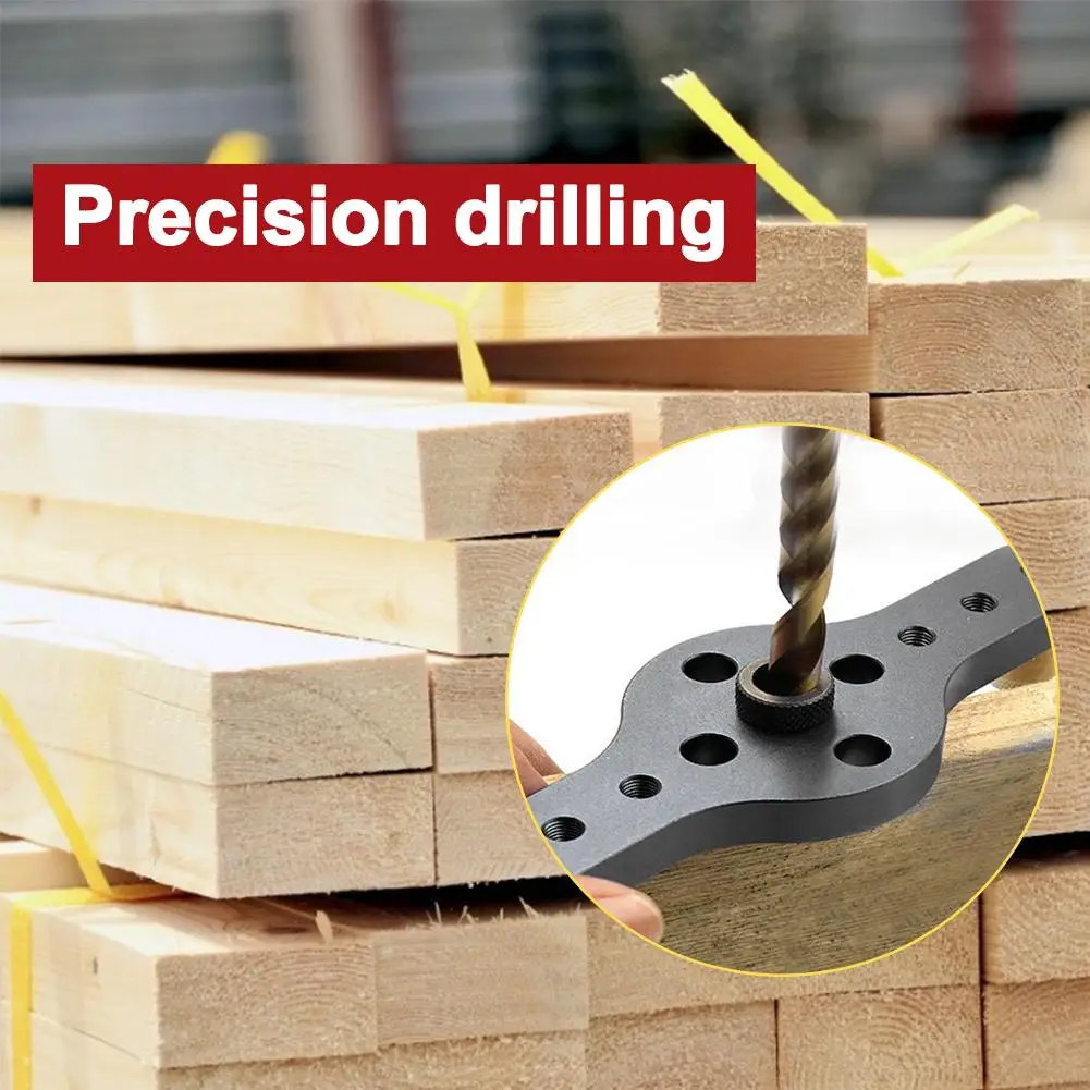 Dowel Drill Guide 5.51inch Aluminum Alloy 3 Holes Woodworking Bit Jig Positioner Locator Craft Hand Tool | Инструменты