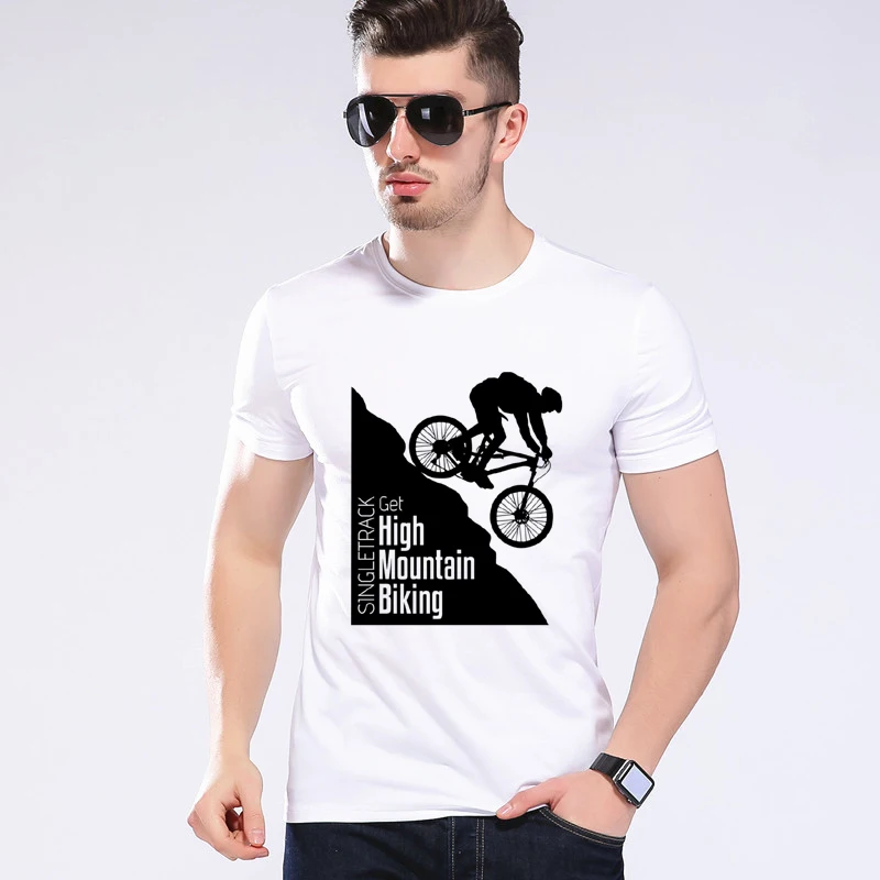 

Men Summer Rainbow Bikes Printed Tops Hot Sales Funny Bicycle T Shirts Bicycle lovers brand clothing