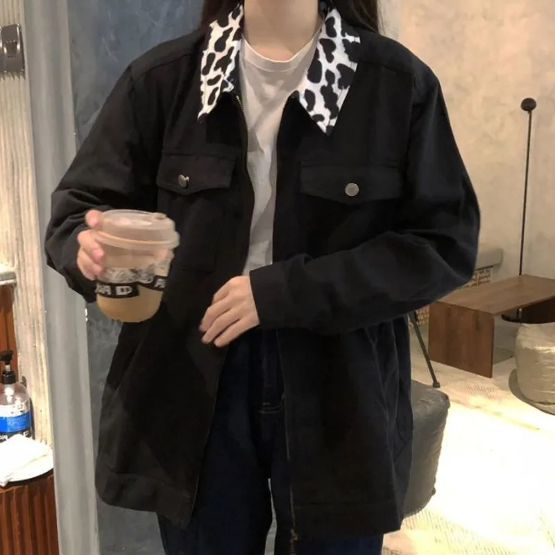 Леопардовая джинсовая куртка джинсы для мальчиков бомберы Harajuku размера плюс