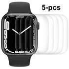 Протектор экрана для Apple Watch серии 7 41 мм 45 мм, устойчивый к царапинам, без пузырьков, HD Прозрачная самовосстанавливающаяся гибкая пленка из ТПУ