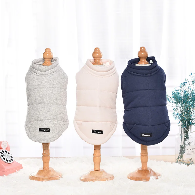 

Pet Cat and Dog Clothes Thickened Warm Small Dog Coat Pet Vest Cotton Vest