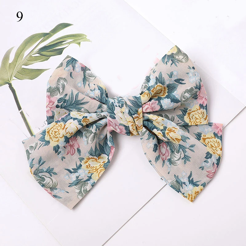 Модный большой бант для волос с бабочкой девочек 3 слоя сатина заколки Женский