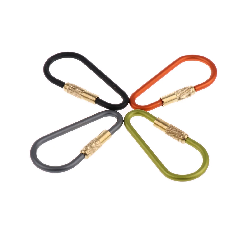 4 шт. карабин из алюминиевого сплава с D образной пряжкой мини biners для кемпинга на