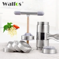 walfos stainless steel noodle maker with 5 models manual noodles press pasta machine kitchen tools vegetable fruit juicer steel