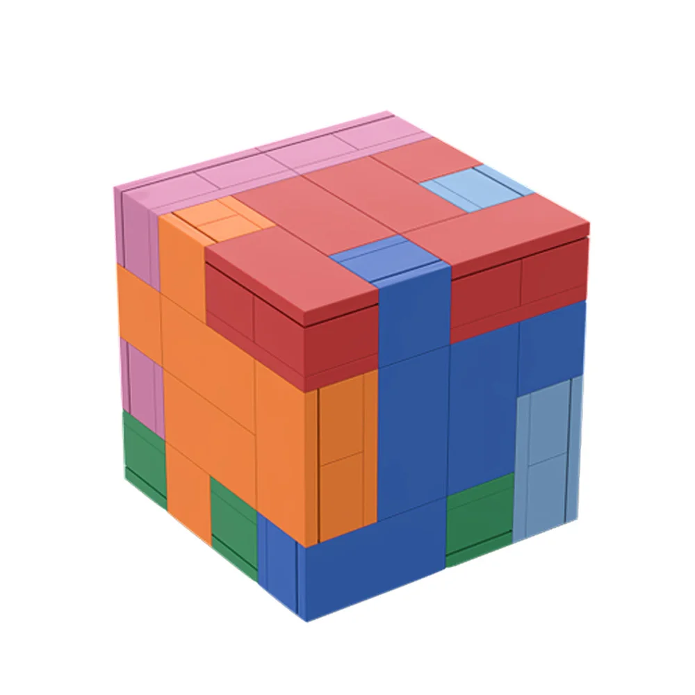

MOC Three Dimensional Puzzle Magic Cube Building Blocks Set Intelligence Box Model Case Bricks Toys For Children Birhtday Gifts