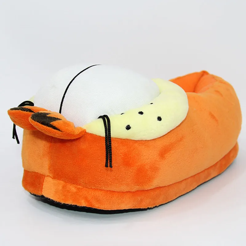 Теплые зимние тапочки унисекс плюшевые шлепанцы с мультяшным рисунком кошка