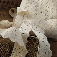 4 5mm white colour cotton lace diy garment ribbon curtain decoration home textile sewing fabrice