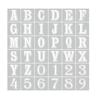 letter stencils kit 3 to 5inch alphabet art craft stencils reusable plastic letters and numbers stencil set for wood wall fa