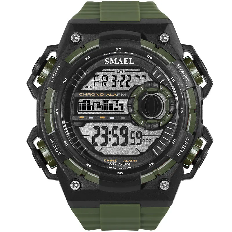 Часы smael S Shock мужские спортивные часы с большим циферблатом 1438 светодиодные