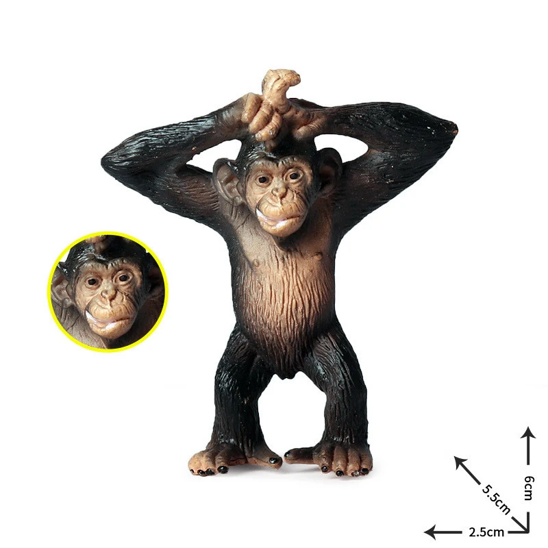 Экшн-фигурка реалистичной гориллы шимпанзе 4 шт./компл. | Игрушки и хобби