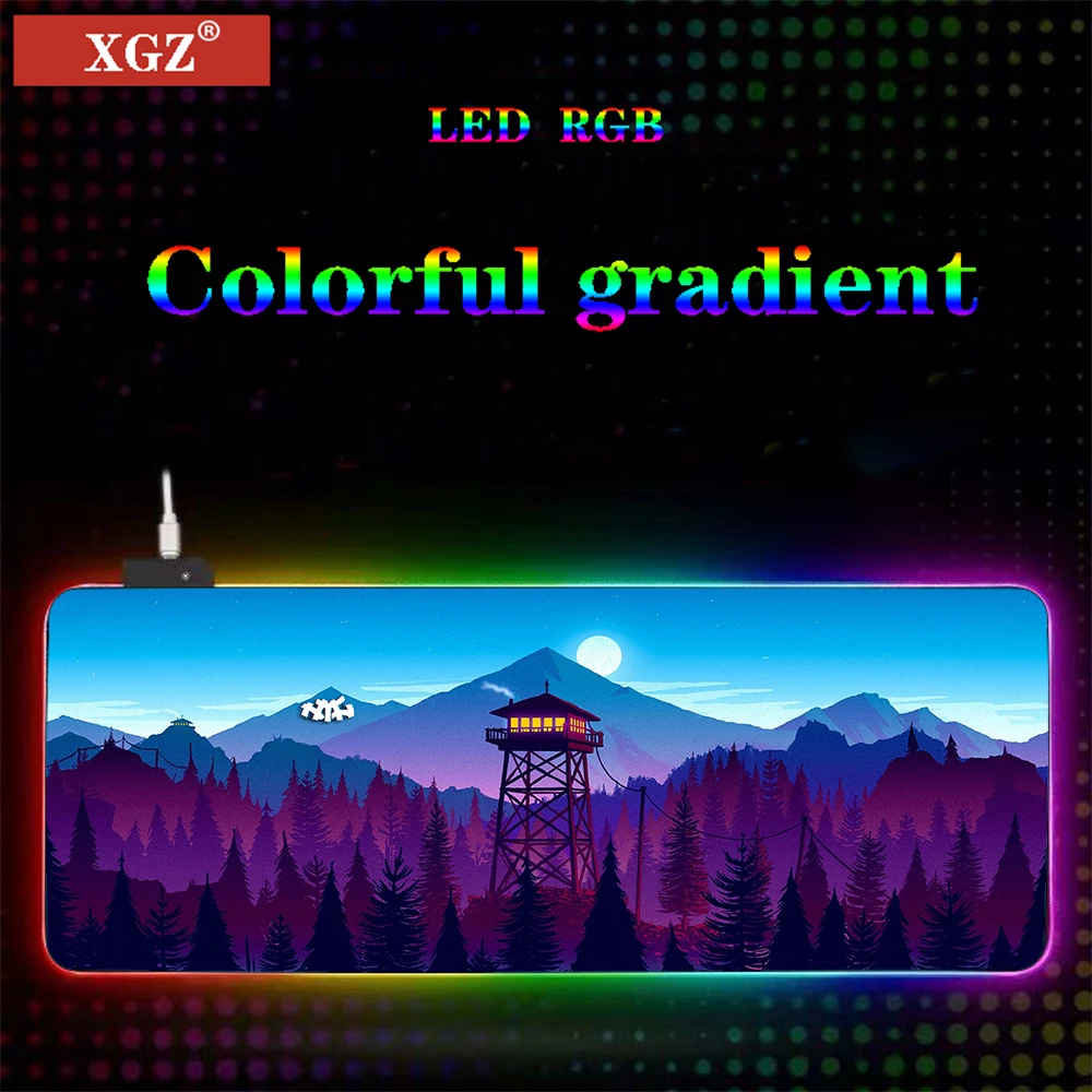 

XGZ Sunrise Landscape Canvas Rgb Mousepad XXL Computer Laptop PC Desktop Led Mouse Backlit Keyboard Mat Gaming Accessories Desks