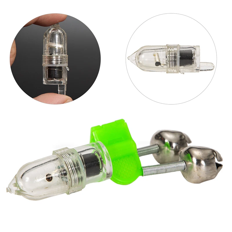 Fishing Rod Tip Night Light LED Vibration Luminous Flash Strike Bite Alarm Alert