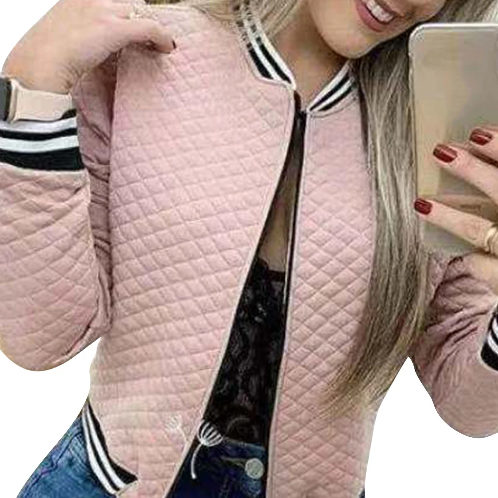 Для женщин весенне осенние куртки топы с длинными рукавами короткие Базовые