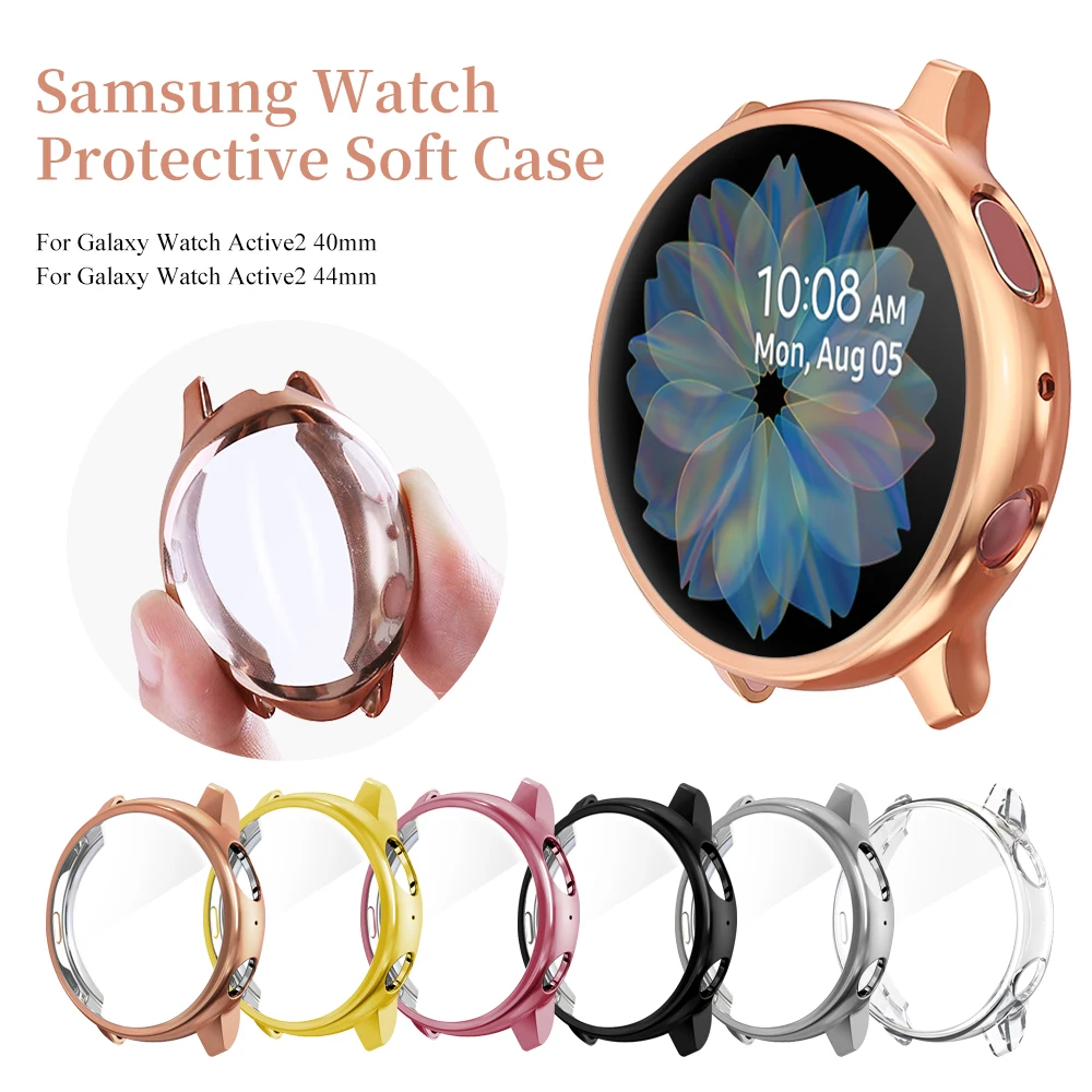 

Non-tempered soft silicone full-screen protective case for Samsung Galaxy Watch Active 2 40MM 44MM for replacement accessories