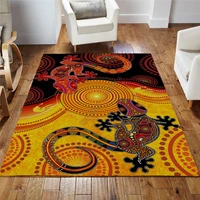 aboriginal australia indigenous lizards and the sun printed carpet mat living room doormat flannel bedroom non slip floor rug