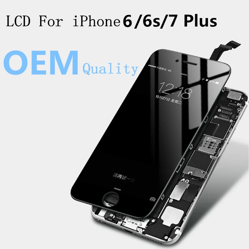 OEM оригинальное качество ЖК-дисплей для iPhone 6 6s 7 Plus кодирующий преобразователь сенсорного экрана в сборе Замена Черный Белый
