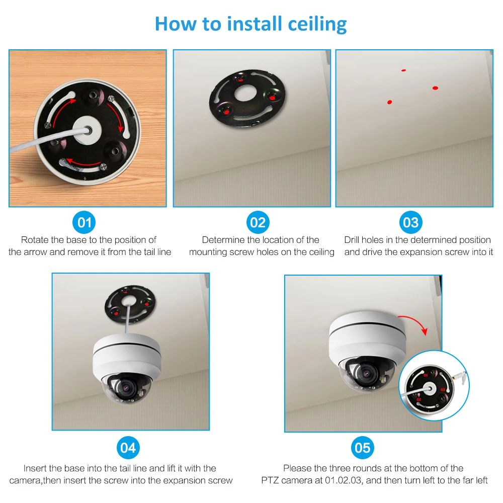 UniLook открытый 5MP PoE PTZ безопасности IP камера 2592x1944P супер HD 4X оптический зум PTZ купольная камера антивандальная с кронштейном