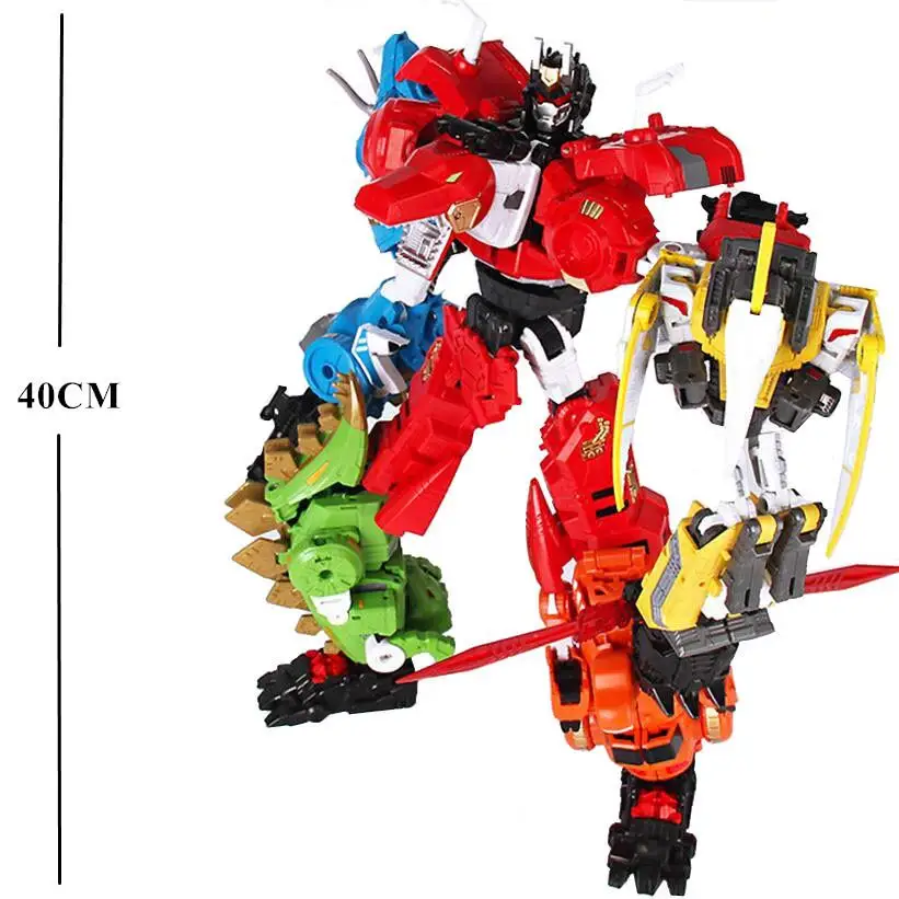 

NEW Movie 5 in 1 Oversize Transformation Action Figure Toys boy Anime Devastator Robot Dinosaur Model Older kids children Toy